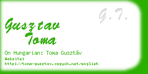gusztav toma business card